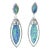 Opal Diamond Gold Drop Dangling Earrings - 2 Pieces For Sale