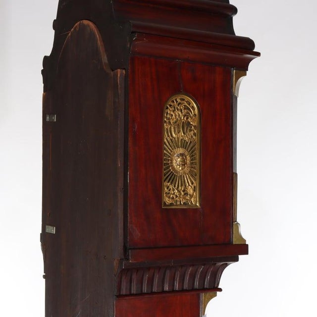 Antique J. E. Caldwell & Co, Philadelphia Mahogany Tall Case Clock C1890 For Sale - Image 15 of 18