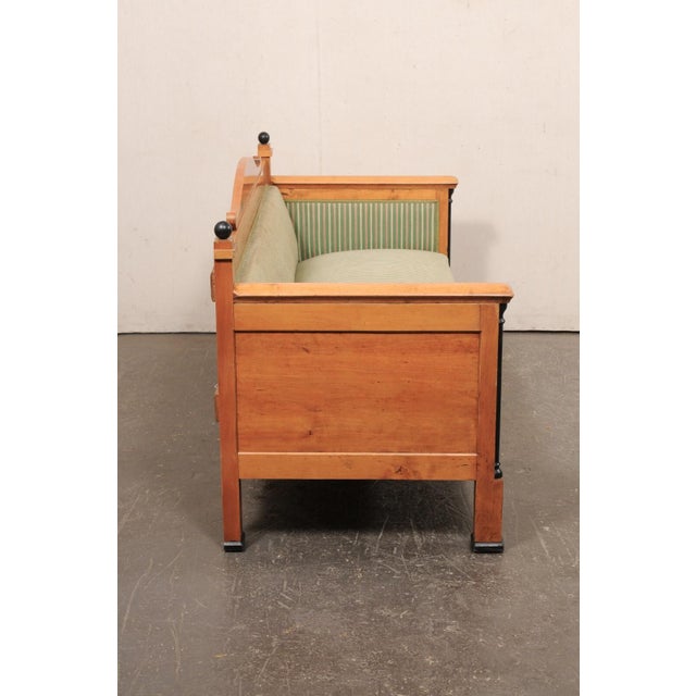 19th Century Swedish Empire Revival Birch Wood Sofa For Sale In Atlanta - Image 6 of 10