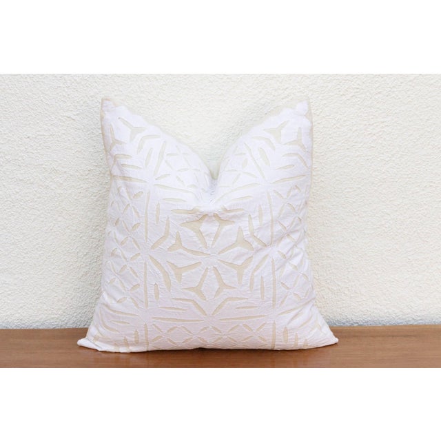 Indian Kuhu Applique Pillow Cover For Sale - Image 3 of 7