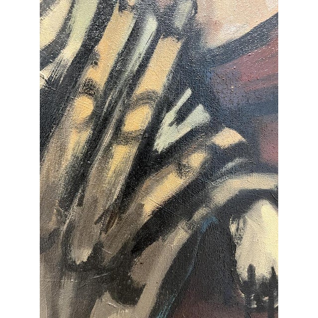 William Goliasch, L'Homme et Le Chat, Oil on Canvas, 1970s, Framed For Sale - Image 9 of 14