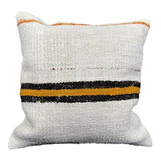 Turkish Hemp Pillow Cushion Natural Beige Orange Cushion Cover 20x20 For Sale