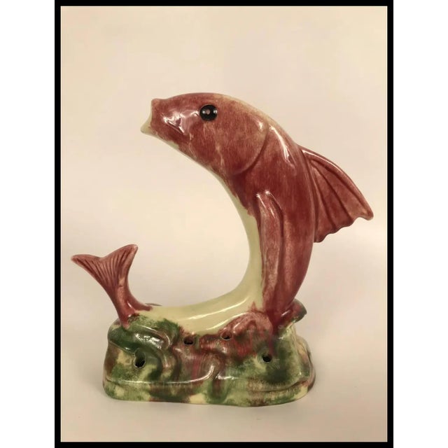 Vintage MCM Jamieson's Capistrano Art Pottery Dolphin Flower Frog California For Sale In Seattle - Image 6 of 10