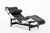 Mid-Century Modern Cassina Lc4 Black Leather Chaise Lounge Chair by Le Corbusier 2006 For Sale - Image 3 of 13