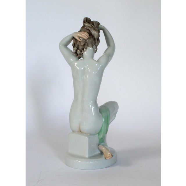 Mid 20th Century Vintage Herend Porcelain Nude Female Sculpture For Sale - Image 5 of 12