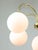 Vintage Five-Arm Chandelier in Golden and Opaline Glass, 1970s For Sale - Image 6 of 18