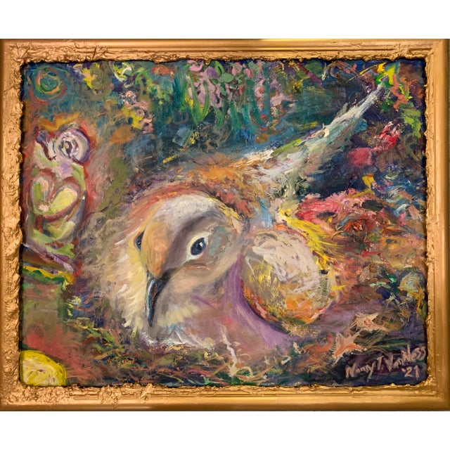 "My Nest". Contemporary, Abstract, Oil Painting, Bird Art For Sale In Saint Louis - Image 6 of 7