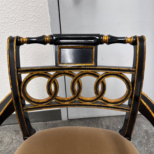 Maitland - Smith Maitland-Smith Regency Arm Chair For Sale - Image 4 of 12