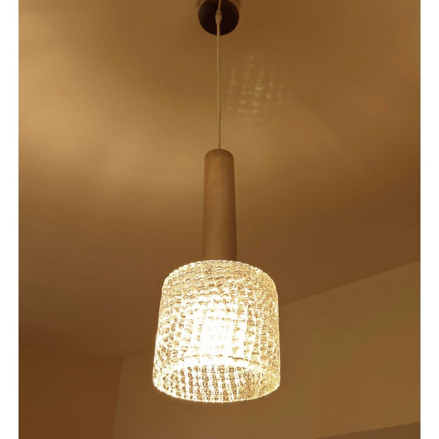 Vintage Brutalist Glass Pendant Lights from Kalmar, 1970s, Set of 3 For Sale - Image 9 of 16