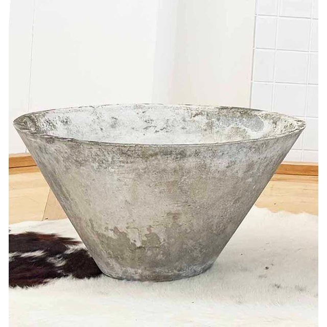 (Julius) Lars Hoftrup 1970s Tapered Concrete W. Guhl Eternit Planter A+ Patina, 3 Pieces, Attributed For Sale - Image 4 of 17
