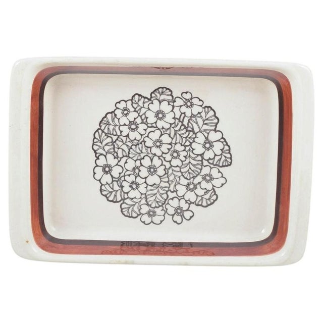 1970s Vintage Swedish Rectangular Stoneware Agneta Dish from Gefle, 1970s For Sale - Image 5 of 5