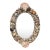 Mid Century Palm Beach Regency Oval Shell Encrusted Wall Mirror in the Style of Tony Duquette For Sale