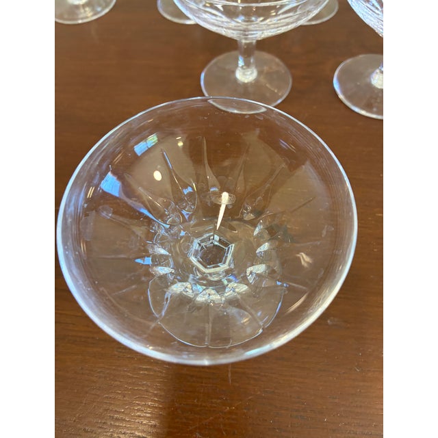 Vintage Josair Crystal Oyster Dishes - Set of 7 For Sale - Image 10 of 12