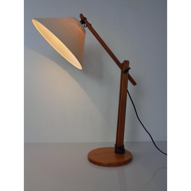 1970s Adjustable Teak Desk Lamp by Mads Caprani, Denmark, 1970s For Sale - Image 5 of 18