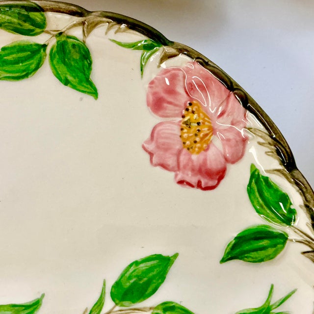 Mid-Century Americana Boho Chic Franciscan Desert Rose Crescent Plates - Set of 6 For Sale - Image 10 of 14