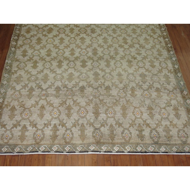 Mid-Century Modern Vintage Turkish Konya in Brown and Gray Accents For Sale - Image 3 of 6