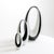 A set of three Rosenthal porcelain vases. Black and white glazed porcelain. Marked Rosenthal underneath. Largest: H:17 W:8...