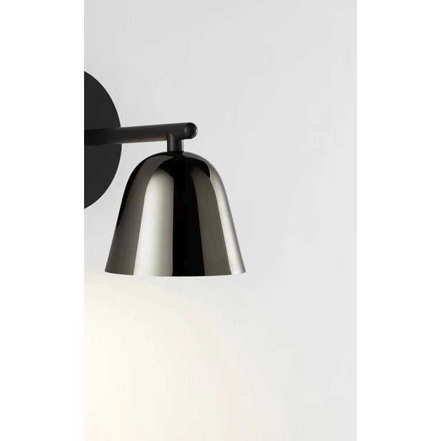 Lighto A Black Matte Chrome Cup Wall Lamp by Jaime Hayon for Parachilna For Sale - Image 6 of 12