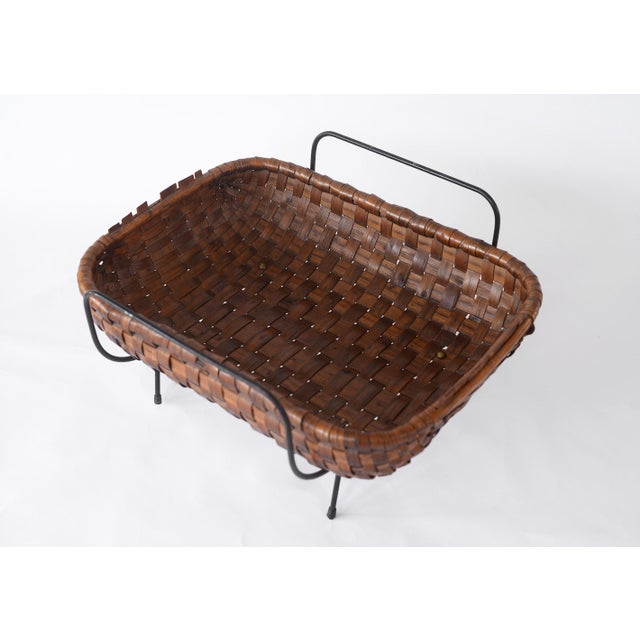 Vintage 1950s MCM Italian Magazine Basket Catch All For Sale - Image 4 of 10