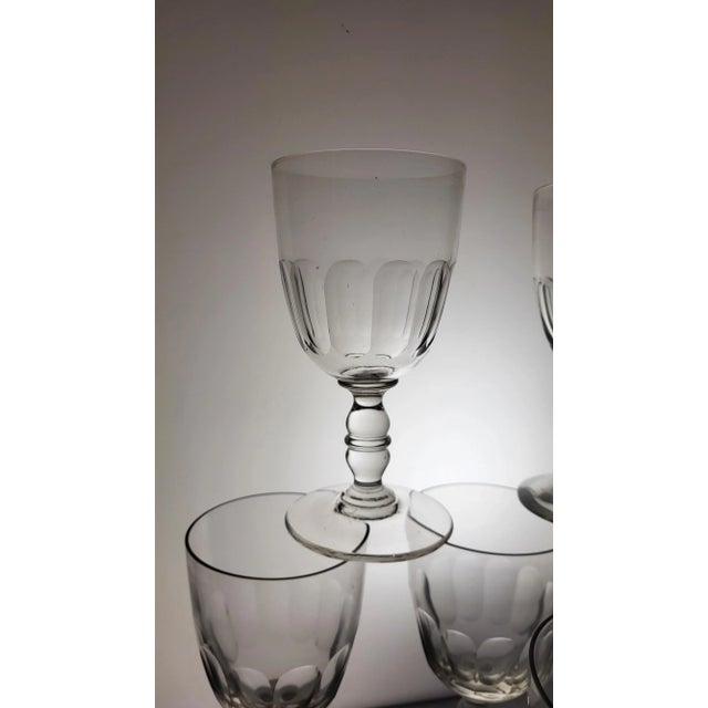 Glass Antique Wine Glasses, 1890s, Set of 6 For Sale - Image 7 of 12
