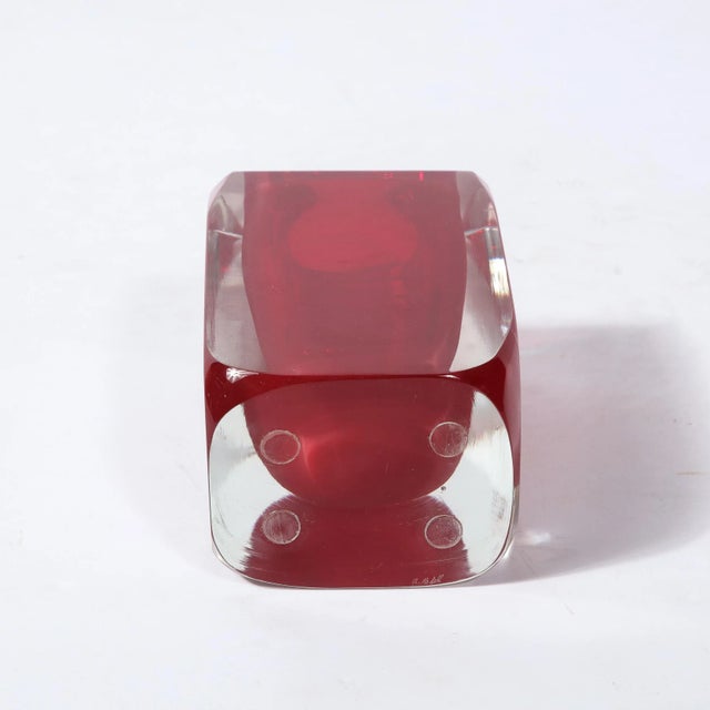 Mid-Century Modern Handblown Cardinal Murano Glass Vase For Sale - Image 10 of 12
