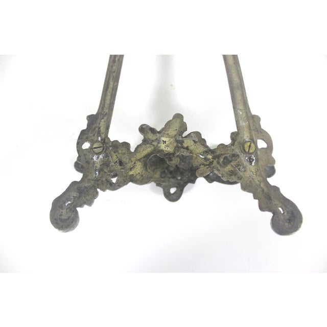 Large Ornate Vintage Silver Picture Easel, Art Display Holder For Sale - Image 4 of 8