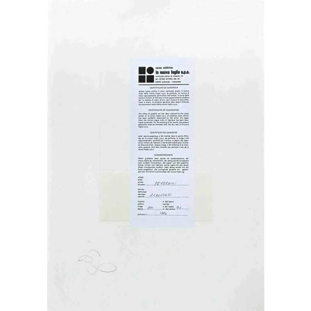 Composition is a black and white etching on paper, realized by the Italian artist Cesare Peverelli (Milan, 1922 - Paris,...