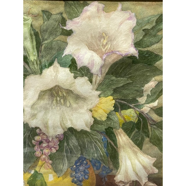 Green A Watercolor Still Life Bouquet Painting on Paper by Bailey Brownie For Sale - Image 8 of 10