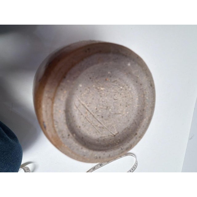 1970s 1970s Handmade Wood Fired Stoneware Vase with Ash Glazed Speckled Finish For Sale - Image 5 of 9
