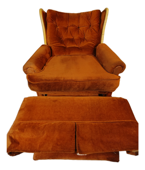 Vintage Berkline Motion Rocker Wingback Recliner