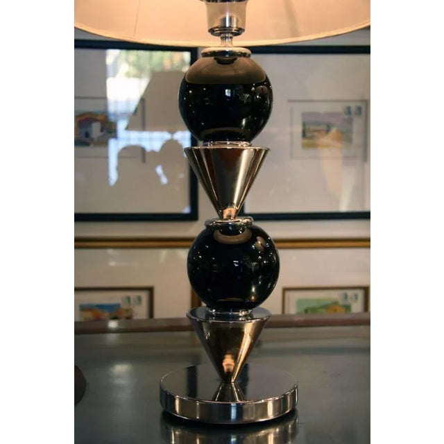 Italian Steel Ball Lamps For Sale - Image 4 of 9