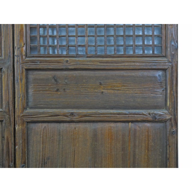 Wood Pair of Lattice Screen Door Panel For Sale - Image 7 of 10