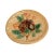 Majolica Faience Plate with Bery and Rose motif on top of Basket weave design, 8".