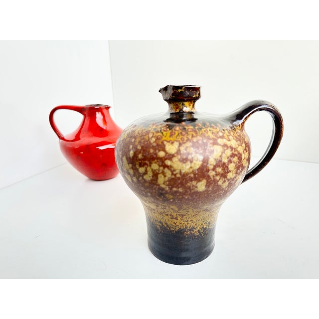 Earthy Flowing Glazed Studio Ceramic Vase by Elke & Elmar Kubicek, Germany, 1980s For Sale - Image 13 of 15