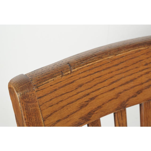 Traditional Antique Quarter Sawn Oak Swivel Desk Chair For Sale - Image 3 of 11