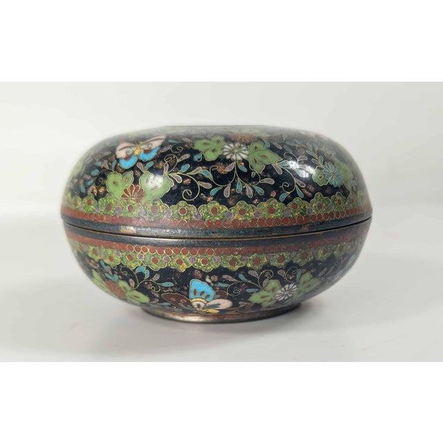 Metal 19th Century Japanese Meiji Period Cloisonne Enamel Potpourri or Censer Dish For Sale - Image 7 of 16
