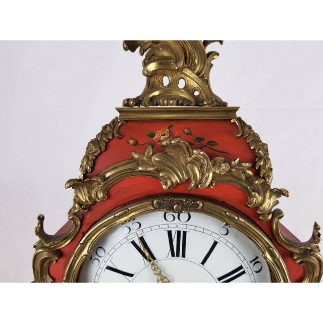 Antique Neuchâtel Pendulum Clock with Console, 1760-80, with Three Bells, 1770 For Sale - Image 17 of 18