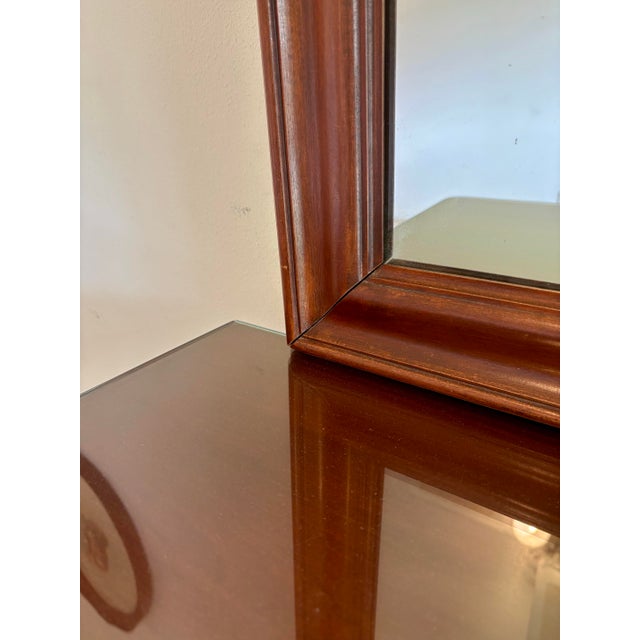 American Vintage Cherry Wood 9 Drawer Dresser With Mirror For Sale - Image 3 of 6