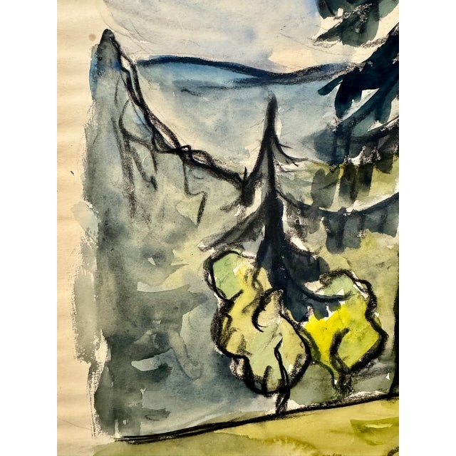 Original watercolor on paper by Henry Emil Salloch, also known as Heinz Emil Salloch, the German-born American artist and...