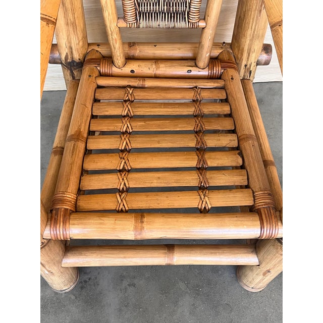 Budji Layug Style Majestic Jumbo Bamboo Pagoda Lounge Chairs For Sale - Image 13 of 18