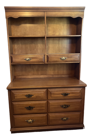 1970s Early American Maple Dresser and Nightstand