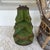 19th Century European Hand Painted Green Wooden Corner Wall Shelf With Floral Motifs For Sale In New York - Image 6 of 12