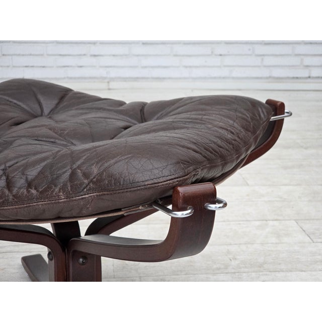 Set of Norwegian Falcon Lounge Chair and Ottoman by Sigurd Ressel, 1970s For Sale - Image 11 of 18