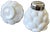 Bunny Williams Home 1940s White Milk Glass Artichoke-Form Salt & Pepper Shakers - Pair For Sale - Image 4 of 9