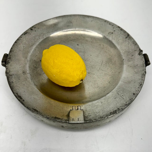 English 19th Century English Pewter Heating Dish or Hall Keys Plate. Those dish was originally used to keep dinners warm...
