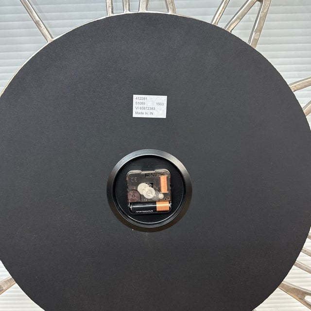 Metal Thomas Moore Sloane Street Wall Clock For Sale - Image 7 of 11