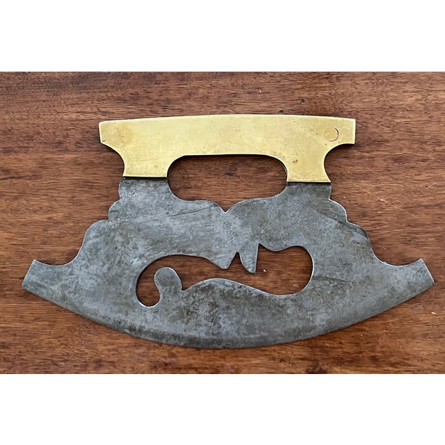 Late 19th Century 19th Century Iron and Brass Chopper With Cutout Design For Sale - Image 5 of 10