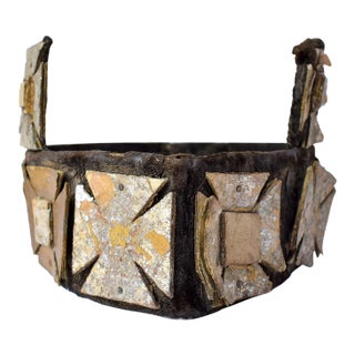 Early 20th Century Old Asante Golden Royal Hat Ghana For Sale