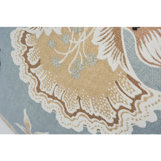 Schumacher Double-Sided Pillow in Hothouse Flowers Linen Print For Sale In Charlotte - Image 6 of 7
