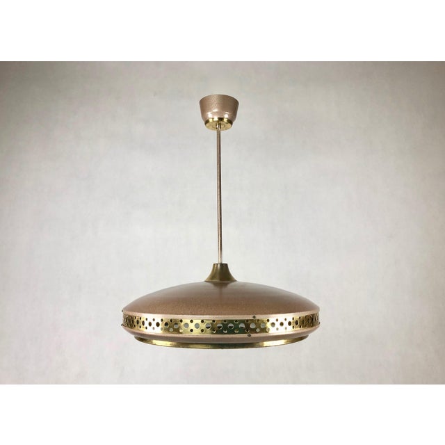 Metal Space Age UFO Pendant Lamp, 1950s For Sale - Image 7 of 10